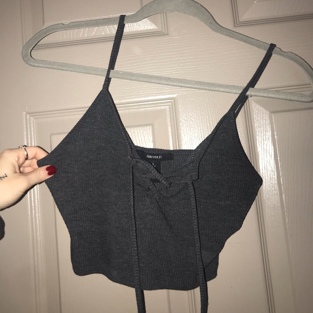 Dark Gray Crop Top